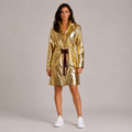 Złota Kurtka Przeciwdeszczowa Damska Premium z Kapturem – Lekka Kurtka Gold Rain Collection UNI-S/M/L