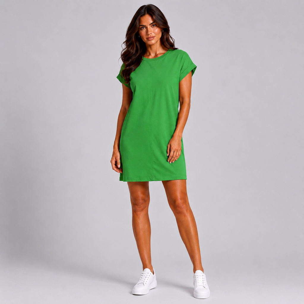 Zielona Sukienka Casual Premium – Komfort i Styl na Co Dzień | 38-48