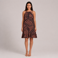 Koralowa Sukienka Szyfonowa Boho Resort Premium Wiązana na Ramionach – Dekolt Halter S/M/L