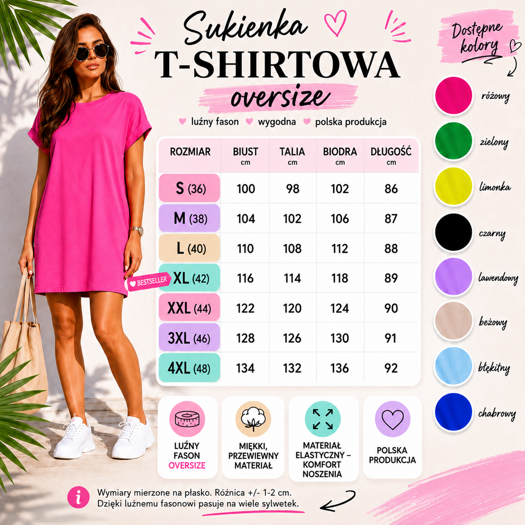Beżowa Sukienka Casual Premium – Komfort i Styl na Co Dzień | 38-48