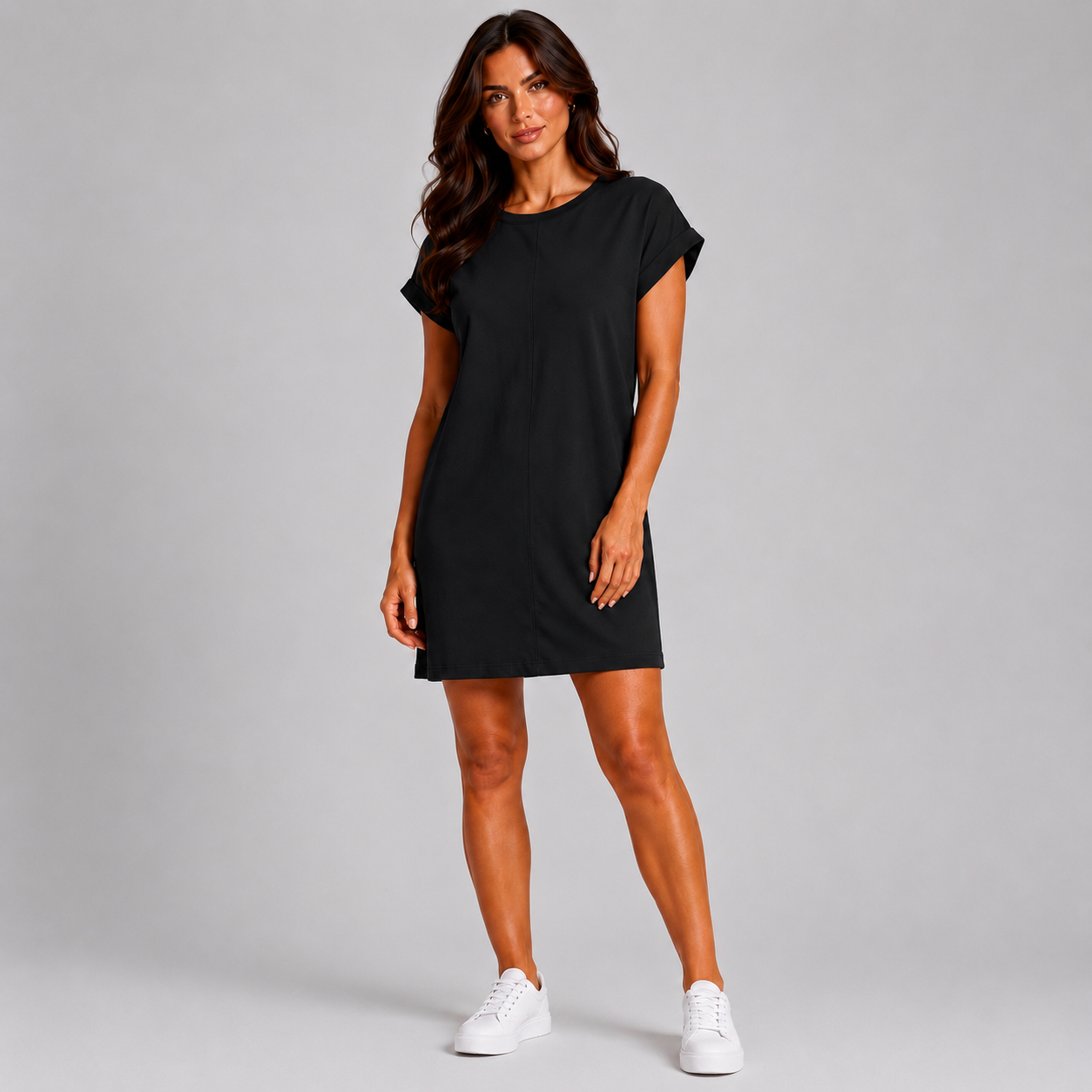 Czarna Sukienka Casual Premium – Komfort i Styl na Co Dzień | 38-48
