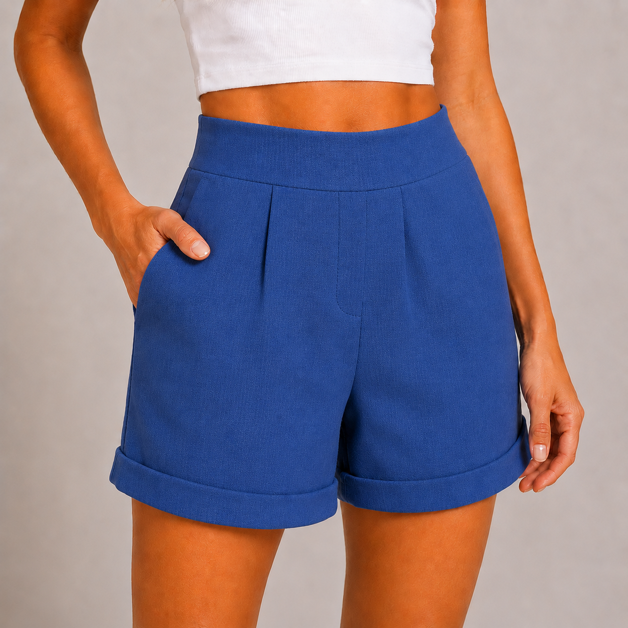 Chabrowe Spodenki Damskie Premium | Wysoki Stan | Kieszenie | UNI S-M-L